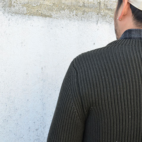 ANDERSEN-ANDERSEN(アンデルセン アンデルセン) SAILOR SWEATER CREW NECK(5Gauge) -Hunting Green- (10)