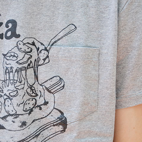 【30% off sale】FUNG(ファング) POCKET T-SHIRT(PizzaMix) -2色展開- (10)