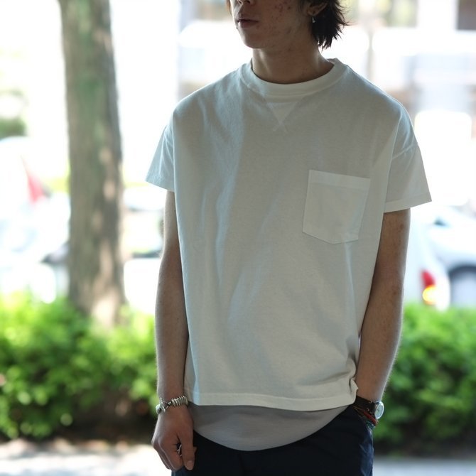 Cal Cru(JN[) C/N S/S RELAXED FIT(MADE IN USA)  -WHITE-(10)