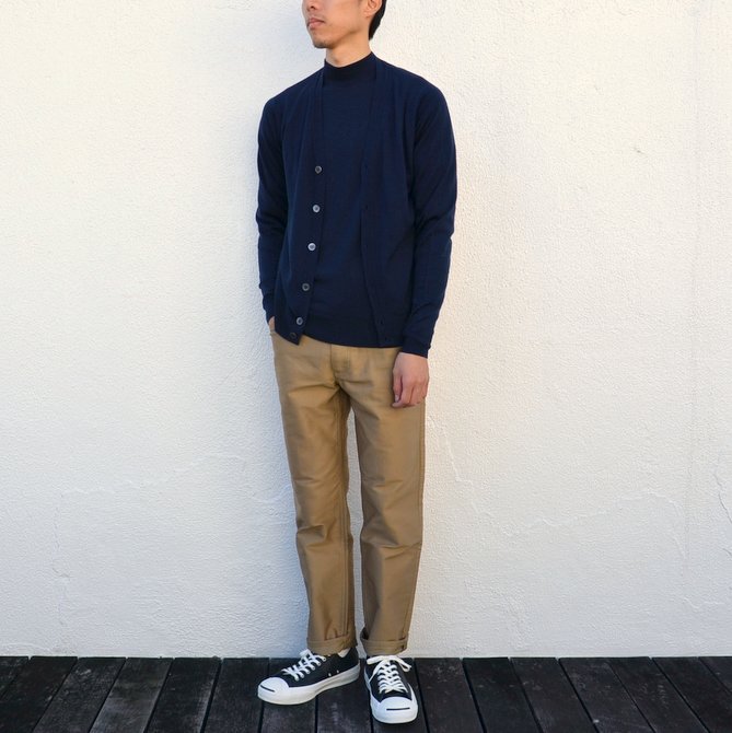 JOHN SMEDLEY(ジョン・スメドレー)/ HARCOURT PULLOVER MOCK TURTLE LS -MIDNIGHT- #harcourt(10)