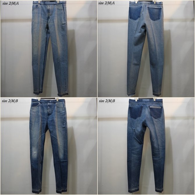 7 ×7 / seven by seven ( セブン バイ セブン ) REWORK DENIM TROUSERS - INDIGO - size 2(M)(10)