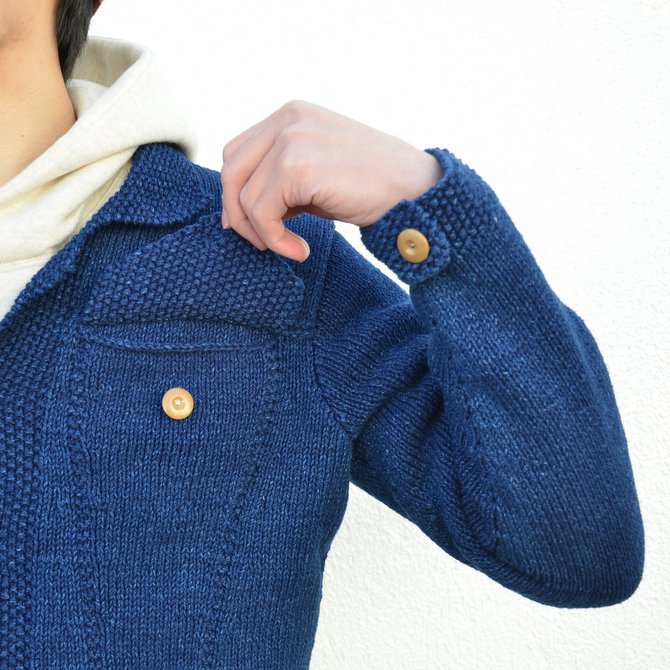 【40% off sale】 LIGHTHOUSE KNITWEAR(ライトハウスニットウエア) / TRUCKER JKT -INDIGO-(10)