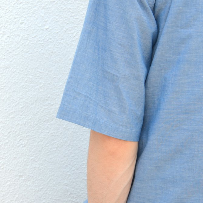 【17 SS】MARKAWARE(マーカウェア)/ OPEN COLLAR SHIRTS S/S -INDIGO- #A17B-03SH01B11(10)