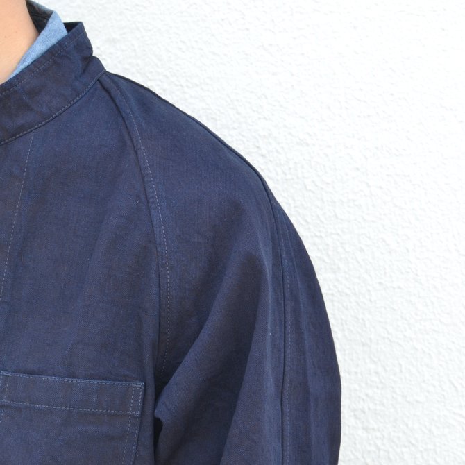 chimala(チマラ)/10OZ INDIGO X BLACK WEFT DENIM RAILROAD JACKET(UNISEX) -INDIGO- CS23-JT19(10)