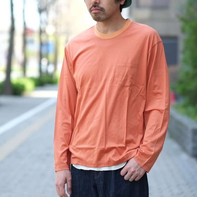 【30% OFF SALE】【2017 SS】7 × 7 / seven by seven ( セブン バイ セブン ) T-SHIRT L/S -ORANGE - #SS2017-7x7TSL(10)