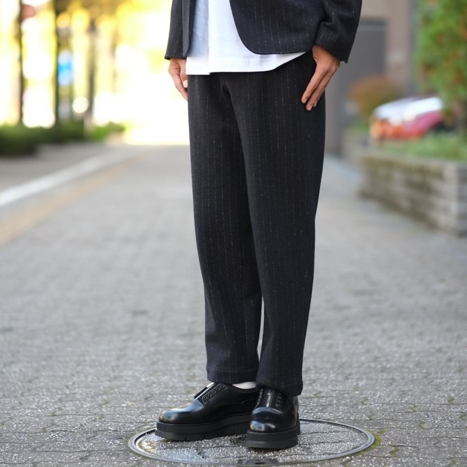 【30% OFF SALE】Graphpaper(グラフペーパー) / Waterproof Jersey Tapered Slack -NAVY- GM173-4002(10)