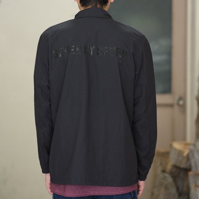 【30% off SALE】【2018 SS】7 × 7 / seven by seven ( セブン バイ セブン ) COACH JACKET -BLACK- #SBSS18CJK(10)