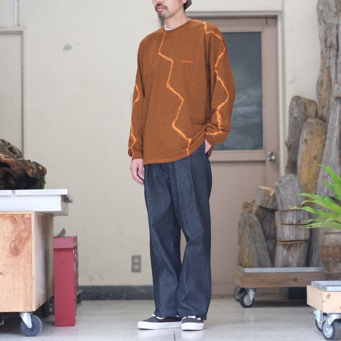 【30% off SALE】【2018 SS】7 × 7 / seven by seven ( セブン バイ セブン ) TIE-DYE T-SHIRT LS -ORANGE- #SBSS18TDTSL(10)