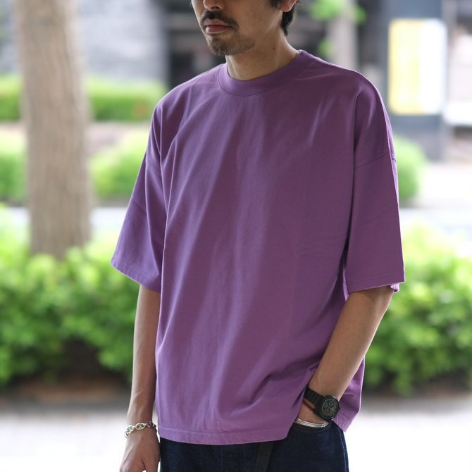 【2018 SS】AURALEE(オーラリー)/ SOFT CORD BIG TEE -PURPLE- #A8ST02MT(10)