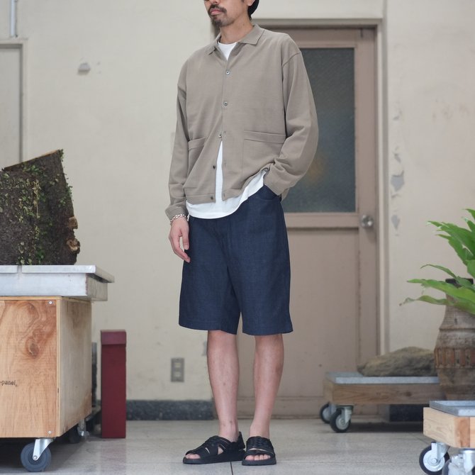 【2018 SS】crepuscule(クレプスキュール) Knit Shirt -Gray Beige- #1801-005(10)