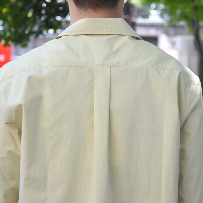 【40% OFF SALE】STUDIO NICHOLSON(スタジオニコルソン)/ OPEN COLLAR SHORT SLV SHIRT -KHAKI- #SN-280(10)