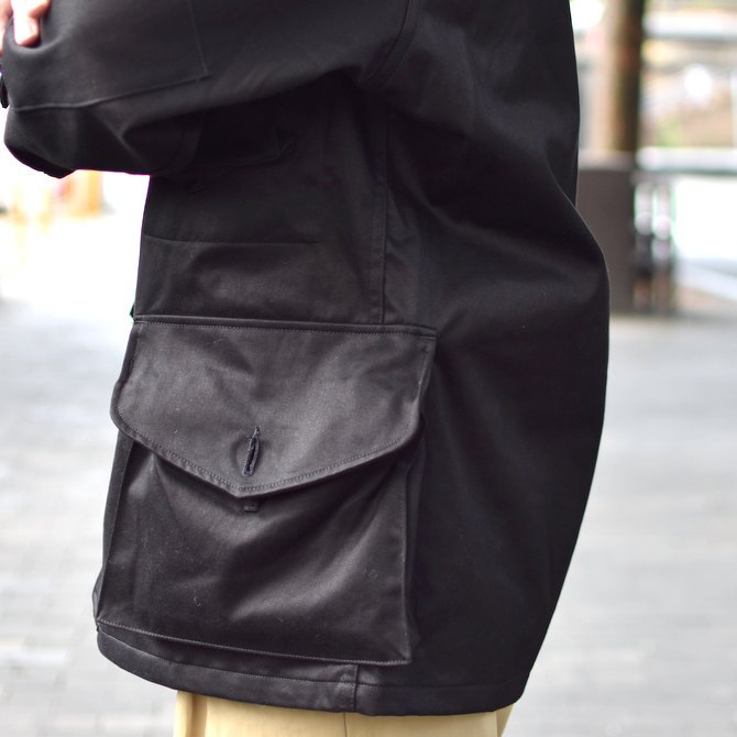【30% OFF SALE】 MONITALY(モニタリー)/ MILITARY HALF COAT TYPE-B -VANCLOTH SATEEN BLACK- #M24003(10)