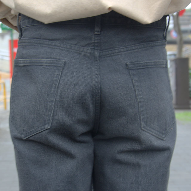 【19 SS】 AURALEE(オーラリー)/ WASH HARD TWIST DENIM 5P PANTS-BLACK #A9SP03DM(10)