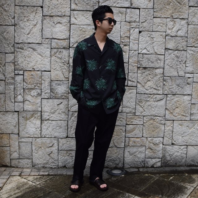 【2020 SS】blurhms(ブラームス) / Open Collar Shirt L/S -PLANT- #BHS-20SS017CP(10)