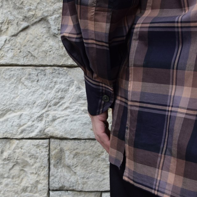 【2020 SS】blurhms(ブラームス) / Open Collar Shirt L/S -DARK MADRAS- #BHS-20SS017CP(10)