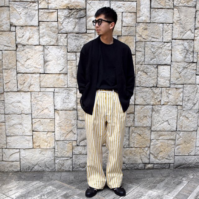【2020 SS】NEAT(ニート)/ LAL STRIPE WIDE PANTS -PURPLE×YELLOW- #20-01LSW(10)