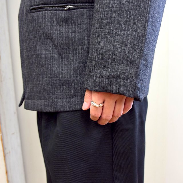 AURALEE(オーラリー)/ BLUEFACED WOOL DOUBLE CLOTH ZIP HOODIE -MIX CHARCOAL- #A20AB02BN(10)