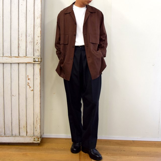YOKE(ヨーク)/ BIG FLAP LONG SHIRTS -BRICK BROWN- #YK20AW0144SH(10)