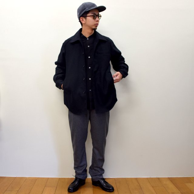 山内 (やまうち)/ Dead Stock Silk Shirt Jacket -BLACK- #20a32-A(10)