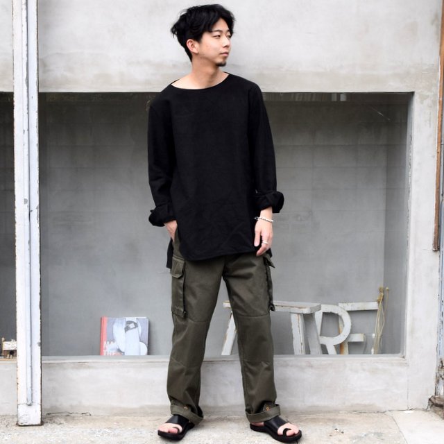 SUS-SOUS (シュス)/ SLEEPING SHIRTS -BLACK- #05-SS01410(10)