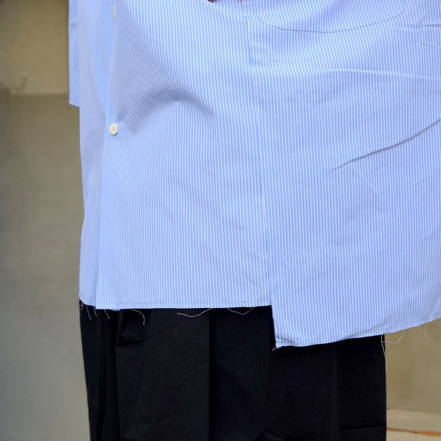 CAMIEL FORTGENS(カミエル フォートゲンス)/ RESEARCH DOUBLE SHIRT SHIRT COTTON -BLUE STRIPE- #11.11.06(10)