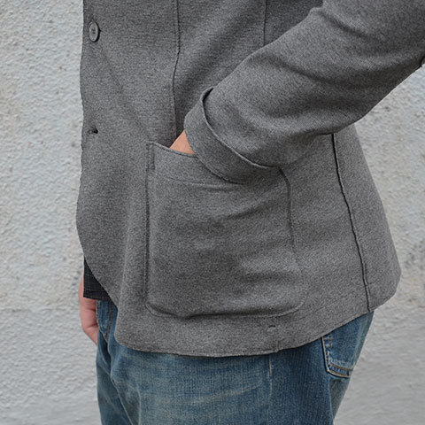Harris Wharf London (ハリスワーフロンドン) Man Jacket Interlock -(140)middle grey- (11)