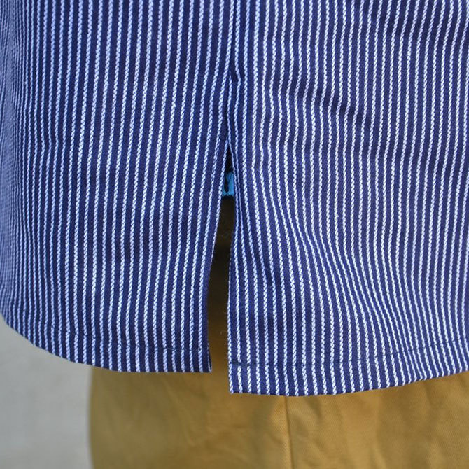 modAS(モダス) OLD GERMAN COTTON STRIPE PULLOVER FISHERMAN SHIRT -NAVY-(11)