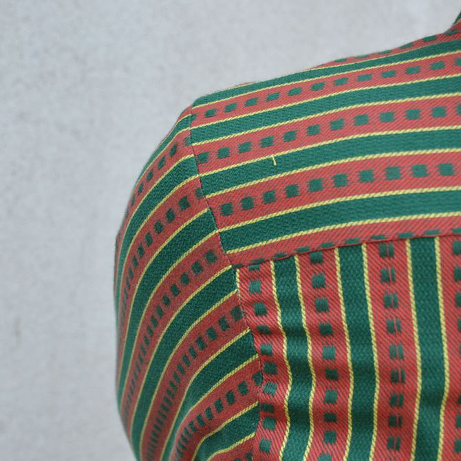 【40% off sale】FRANK LEDER(フランクリーダー) TRADITIONAL GERMAN FORK FABRIC SHIRT -(48/76)GREEN/DK RED- #0716037【S】(11)