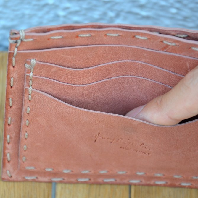 HENRY BEGUELIN(エンリーベグリン) New Club Bis Stone Washed 二つ折りウォレット -Confetto-(11)