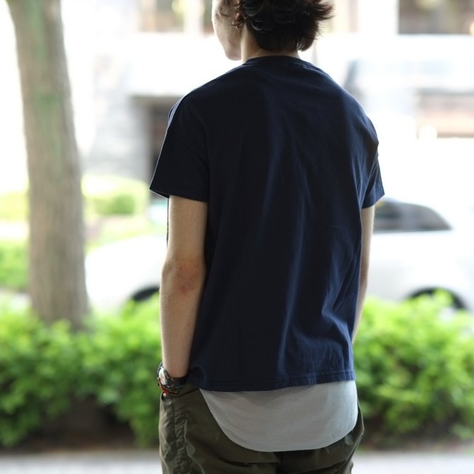 Cal Cru(JN[) C/N S/S RELAXED FIT(MADE IN USA)  -NAVY-(11)