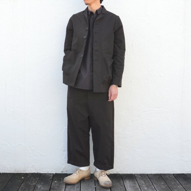 toogood(gD[Obh) / THE DRAUGHTSMAN LONG COTTON PERCALE SHIRT -SOOT-(11)