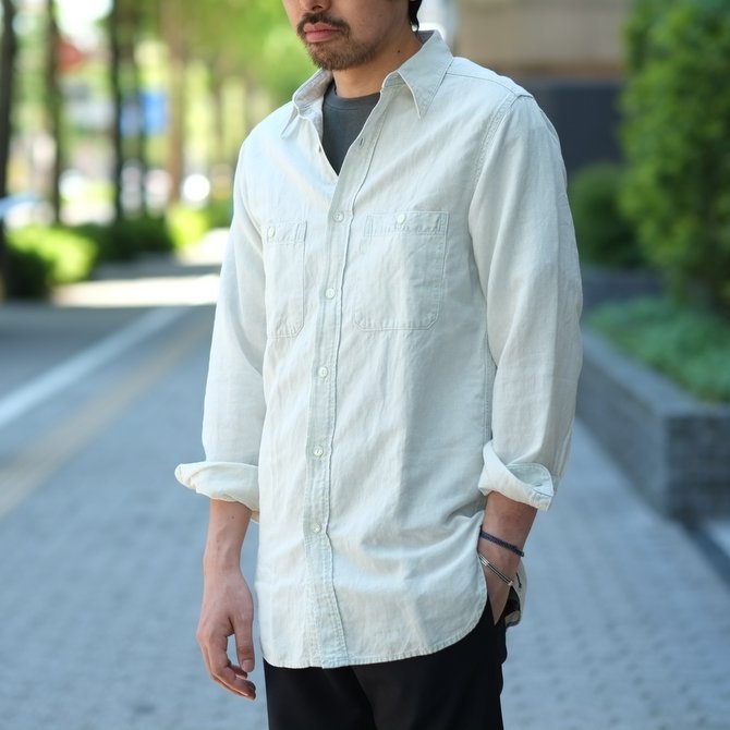 【30% OFF SALE】【2017 SS】7 × 7 / seven by seven ( セブン バイ セブン ) CHAMBRAY SHIRT - BLEACH - #SS2017-7x7CBS(11)