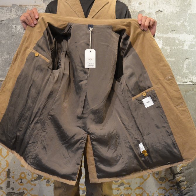 y40% OFF SALEz ts(s) (eB[GXGX) Thin Wale Stretch Corduroy Cloth Padded 2 Button Jacket -(59)Khaki- #ST37IJ02(11)