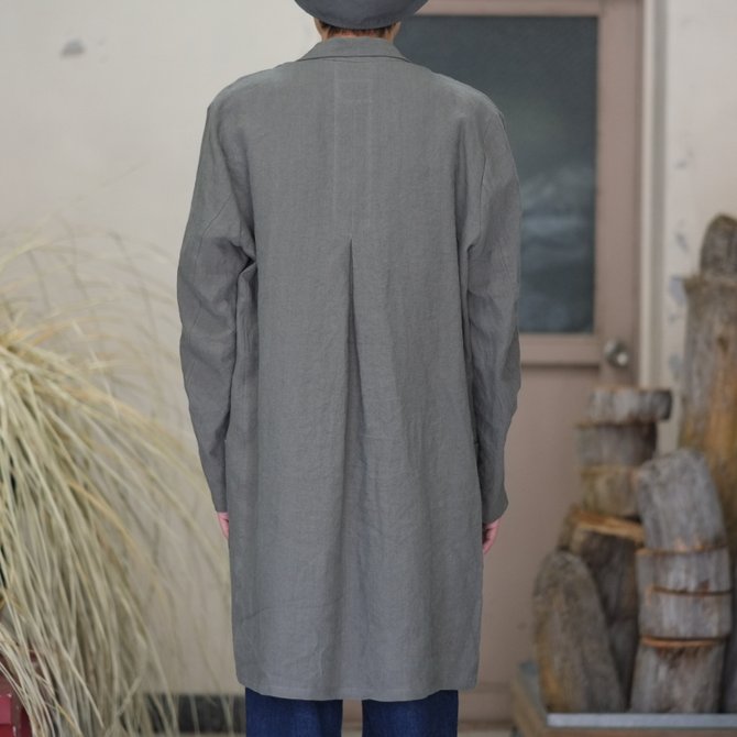 【30% off SALE】【2018 SS】FRANK LEDER(フランク リーダー) BELGIAN LINEN COAT -GRAY- #0211029(11)