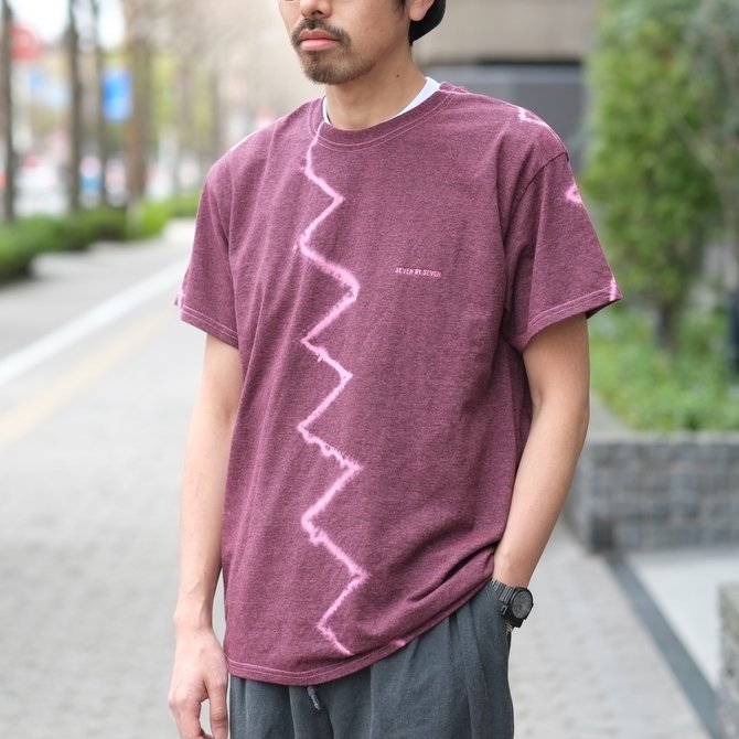【30% off SALE】【2018 SS】7 × 7 / seven by seven ( セブン バイ セブン ) TIE-DYE T-SHIRT -PINK- #SBSS18TDTSH(11)