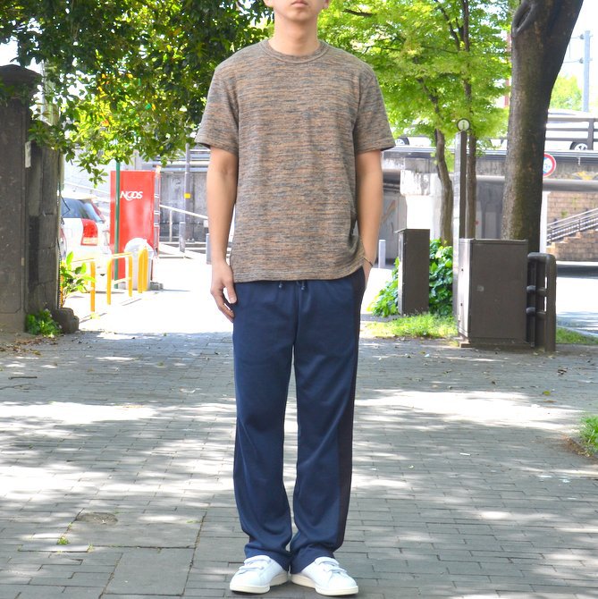 y40% OFF SALEz ts(s) (eB[GXGX) Smooth Cotton Terry Jersey Asymmetry Line Track Pants -(28)Dark Navy #ET38XC10(11)