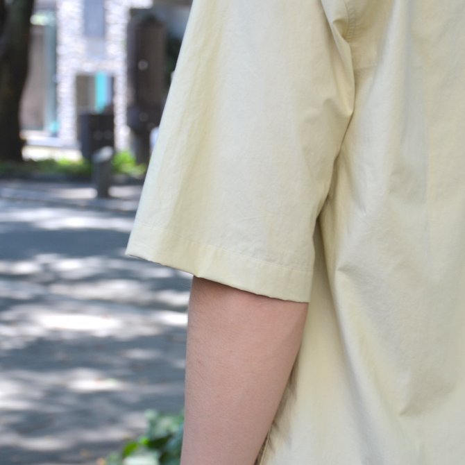 【40% OFF SALE】STUDIO NICHOLSON(スタジオニコルソン)/ OPEN COLLAR SHORT SLV SHIRT -KHAKI- #SN-280(11)