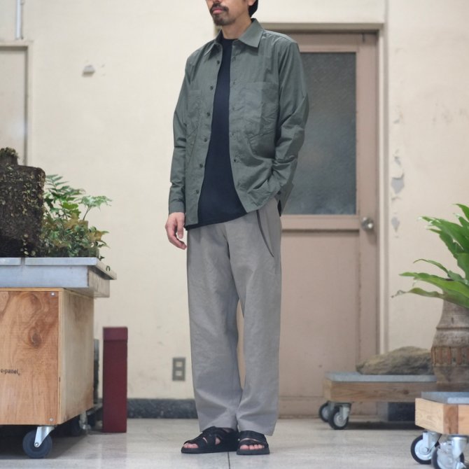 【30% off SALE】【2018 SS】FRANK LEDER(フランク リーダー) TRIPLE WASHED THIN COTTON SHIRT -KHAKI- #0216015(11)