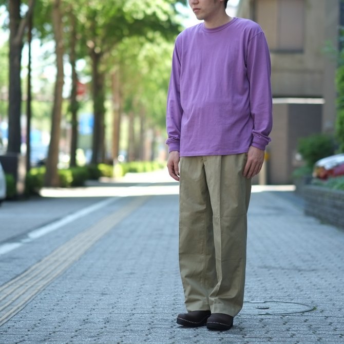 【2018 SS】AURALEE(オーラリー)/ SOFT CORD L/S TEE -PURPLE- #A8SP01MT(11)