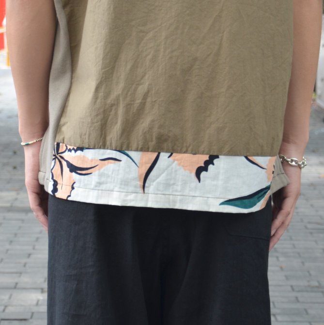 【40% OFF SALE】SLOWGUN(スロウガン)/ プリティッシュPTマテ布帛TEE -(A)BEIGE- #380906(11)