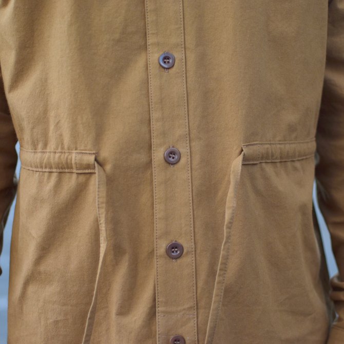 【40% OFF SALE】 FRANK LEDER(フランクリーダー)BRUSHED COTTON SHIRT + DRAWSTRING BROWN 0426029-89-S(11)