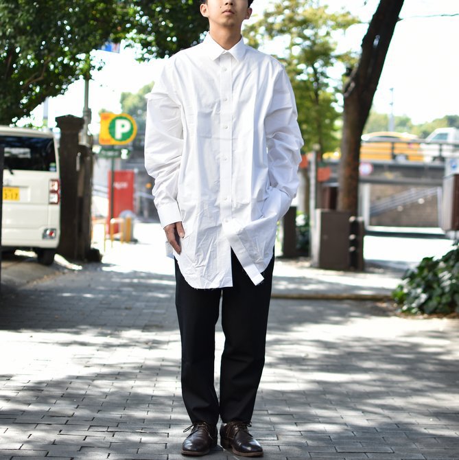 【2018 AW】 CAMIEL FORTGENS(カミエル フォートゲンス)/LONG SHIRT SHIRTING -WHITE- #CAMIEL-634(11)