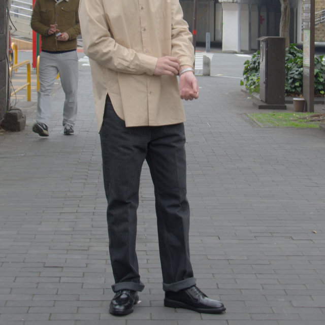 【19 SS】 AURALEE(オーラリー)/ WASH HARD TWIST DENIM 5P PANTS-BLACK #A9SP03DM(11)