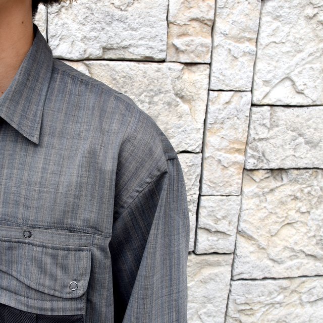 【2019 SS】BROWN by 2-tacs (ブラウンバイツータックス) TRAVELER SHIRTS-GRAY- #B21-S003(11)