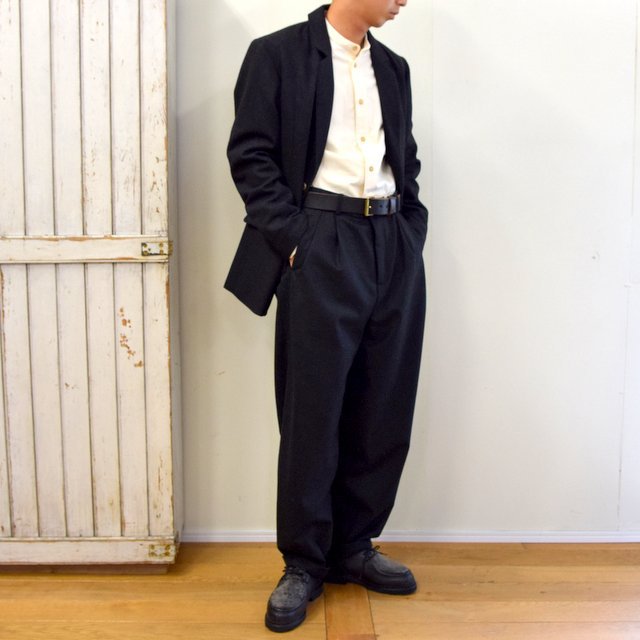 FRANK LEDER(フランクリーダー)/ LIGHT WEIGHT LODEN WOOL 2B JACKET -BLACK- #0122022(11)