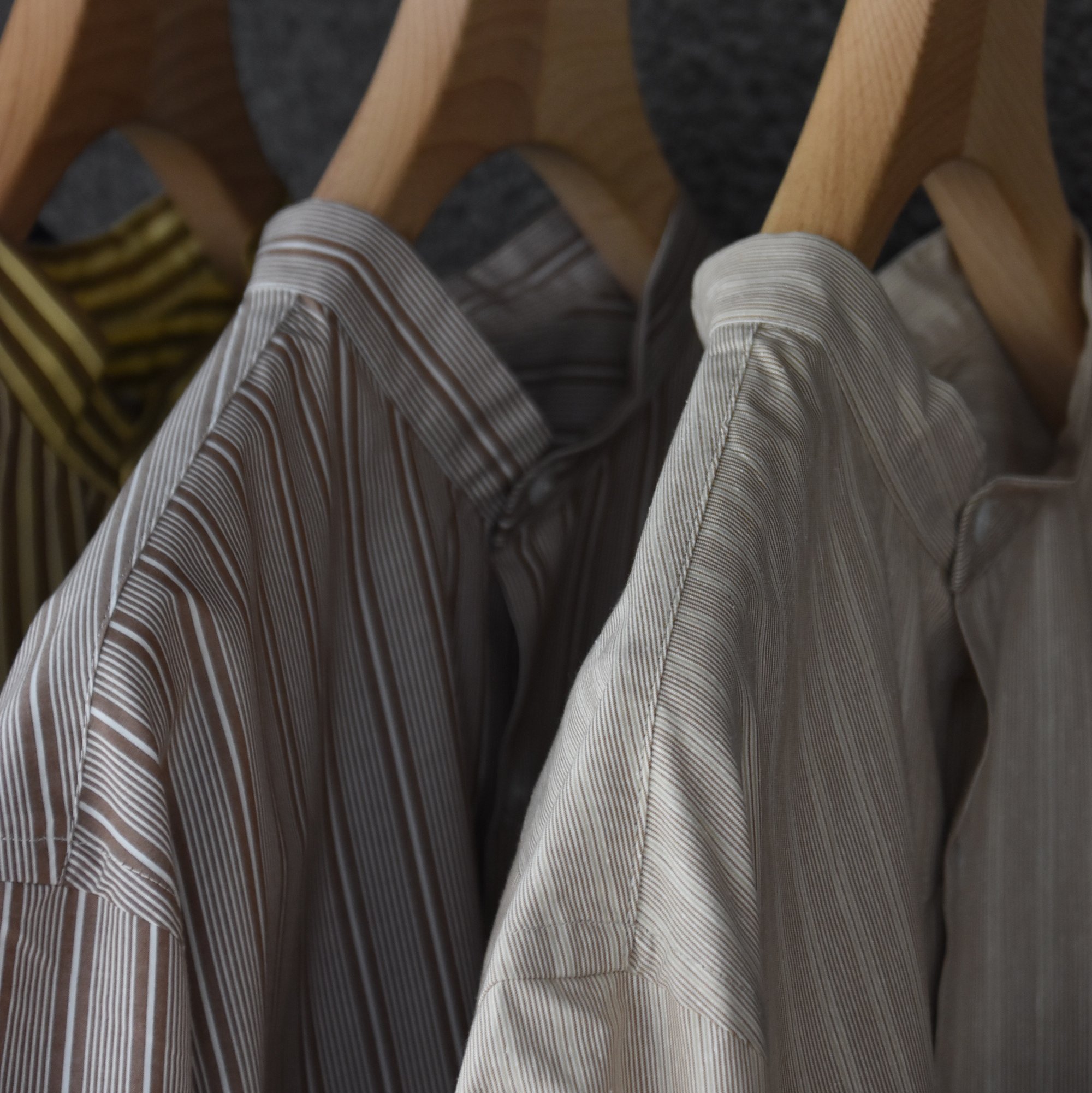 【40% off sale】Cristaseya(クリスタセヤ)/STRIPED SILK AND COTTON MAO SHIRT -BROWN STRIPES- #08DA-SC-BRS(11)