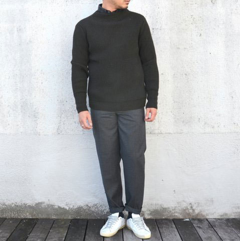 ANDERSEN-ANDERSEN(アンデルセン アンデルセン) SAILOR SWEATER CREW NECK(5Gauge) -Hunting Green- (12)