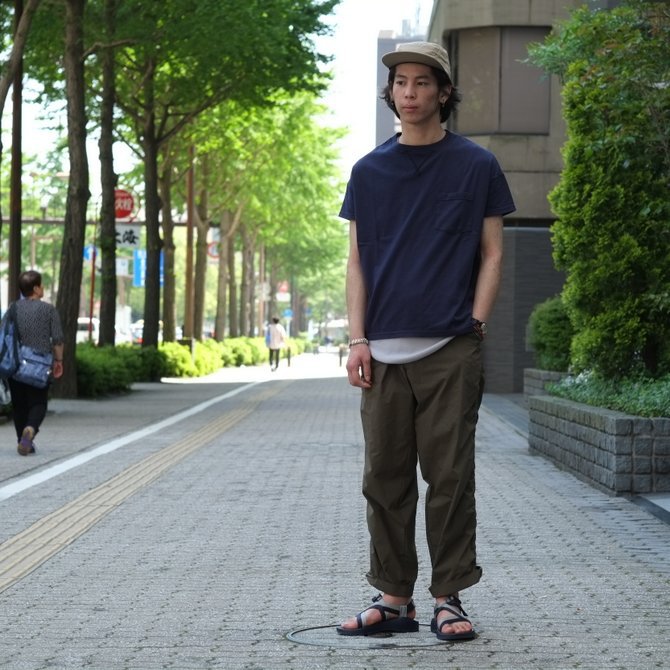 Cal Cru(JN[) C/N S/S RELAXED FIT(MADE IN USA)  -NAVY-(12)