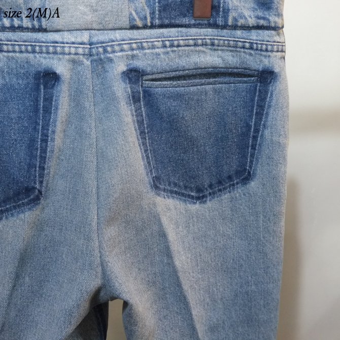 7 ×7 / seven by seven ( セブン バイ セブン ) REWORK DENIM TROUSERS - INDIGO - size 2(M)(12)