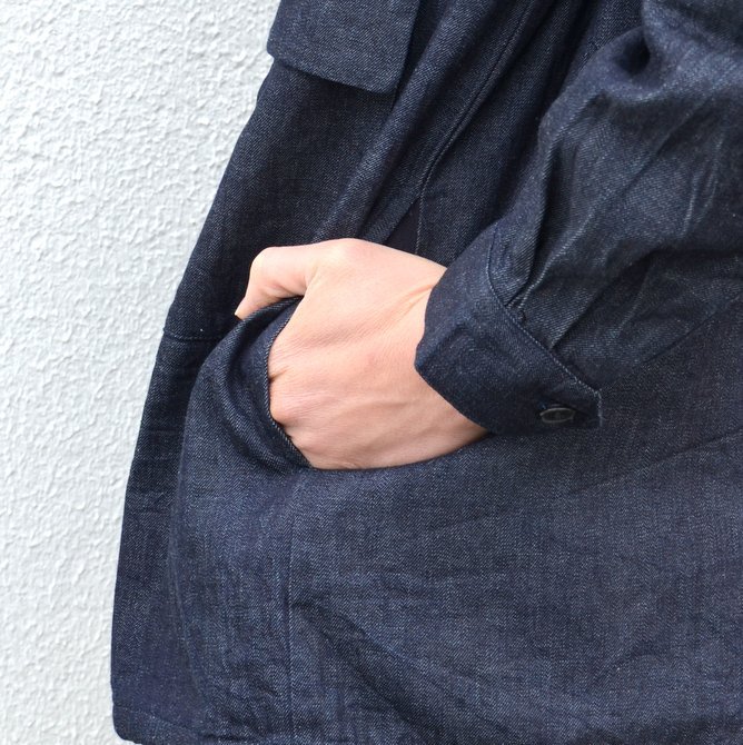 【40% off sale】LOWLOOM(ロールーム)/ Half zip hoody -DUNGAREE- #4369-lw-8013(12)